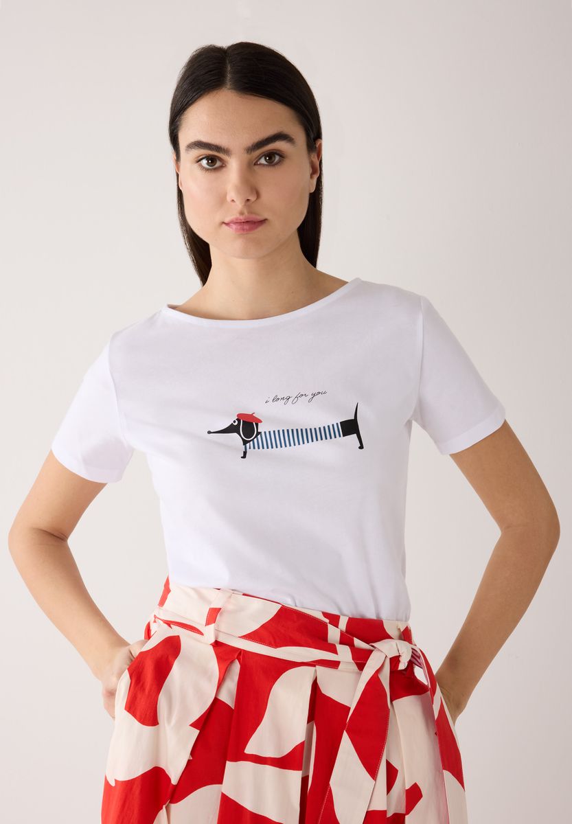 T-Shirt mit Dackelprint