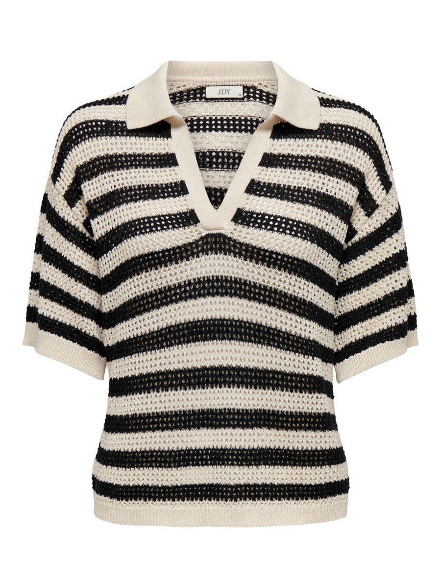 JDYTIKKA S/S POLO PULLOVER KNT NOOS