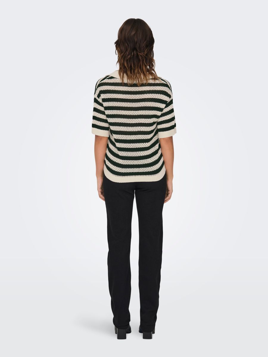 JDYTIKKA S/S POLO PULLOVER KNT NOOS