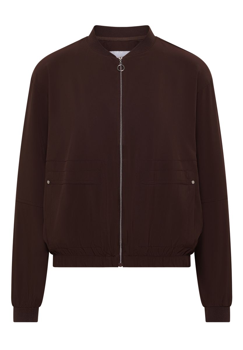 Blouson in Unifarbe mit Zipper