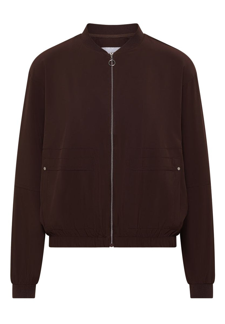 Blouson in Unifarbe mit Zipper