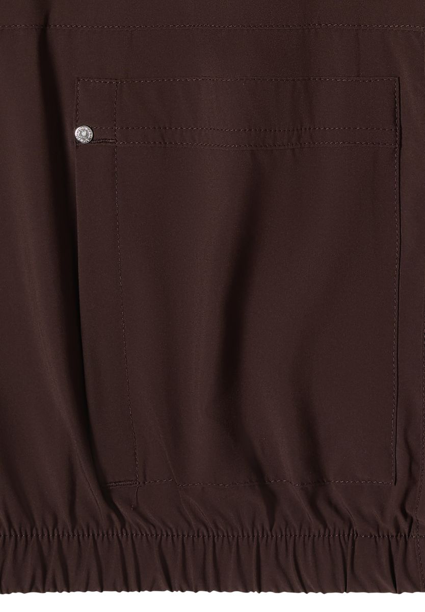 Blouson in Unifarbe mit Zipper