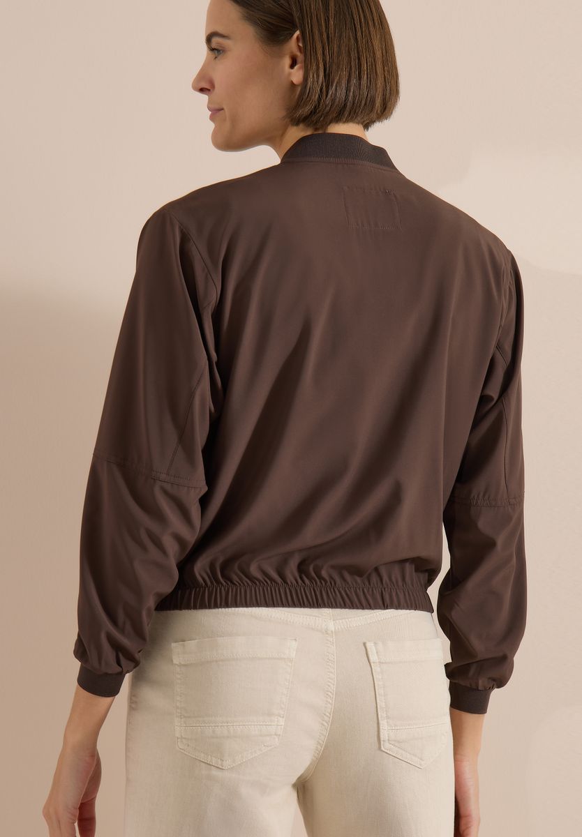 Blouson in Unifarbe mit Zipper