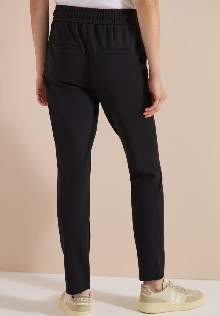 Mid Waist Slim Leg Hose im Casual Fit