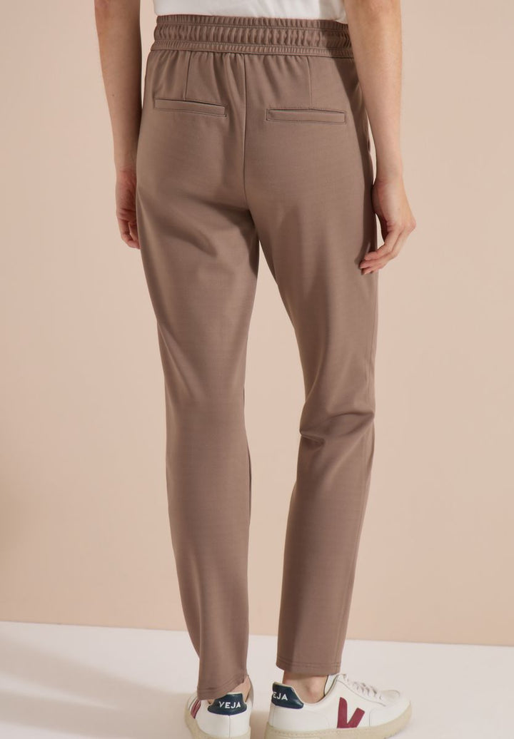 Mid Waist Slim Leg Hose im Casual Fit