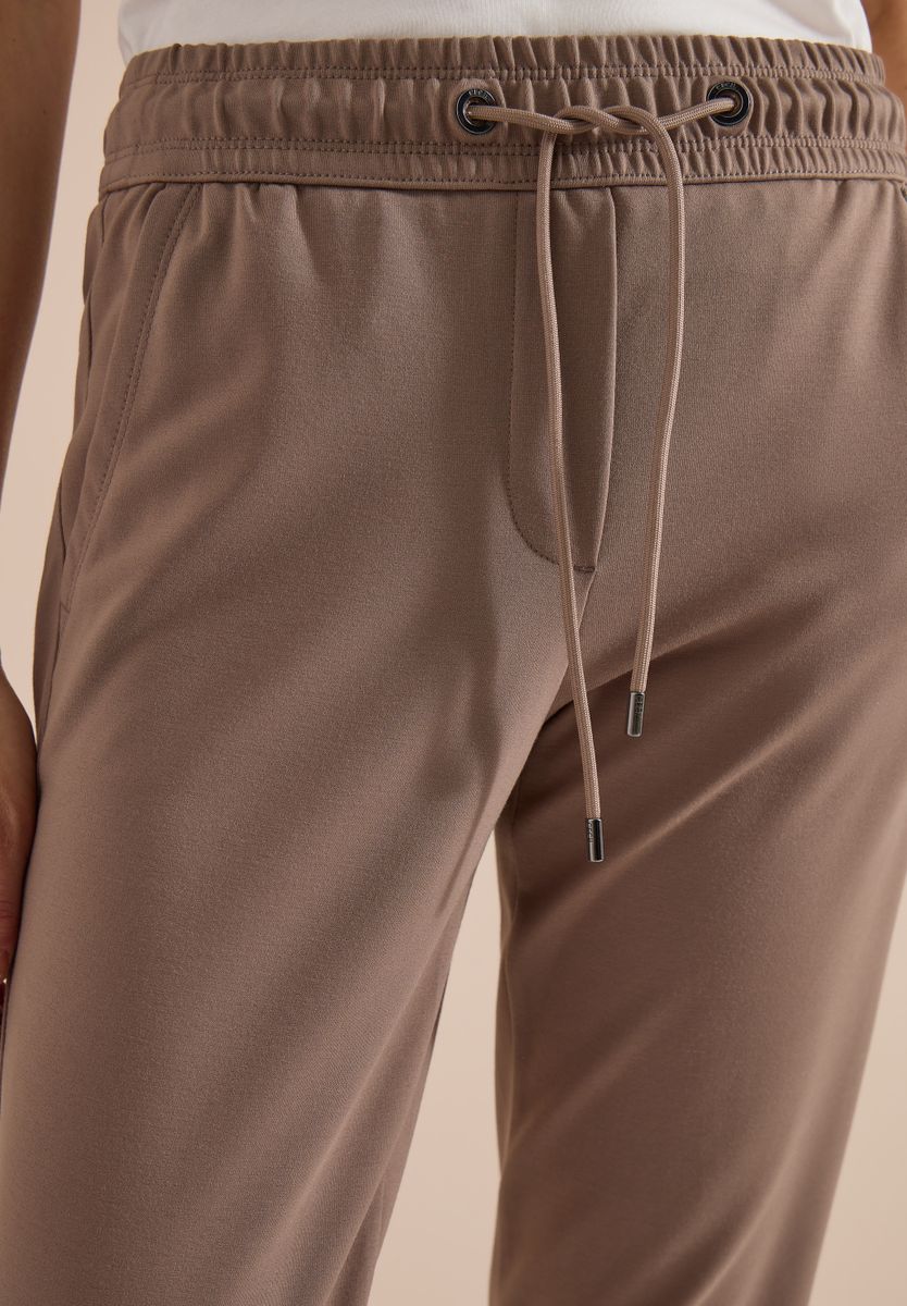 Mid Waist Slim Leg Hose im Casual Fit
