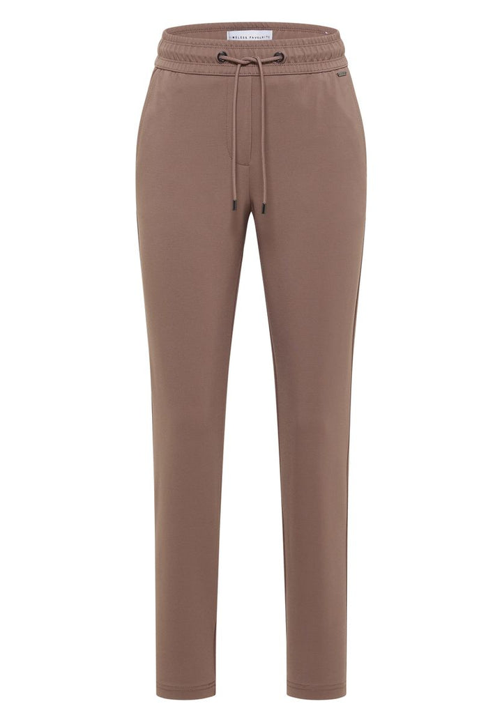 Mid Waist Slim Leg Hose im Casual Fit