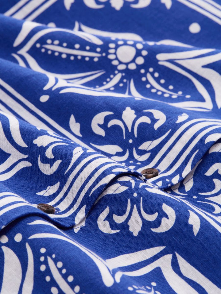 Loose Fit Bluse mit Leinenanteil
