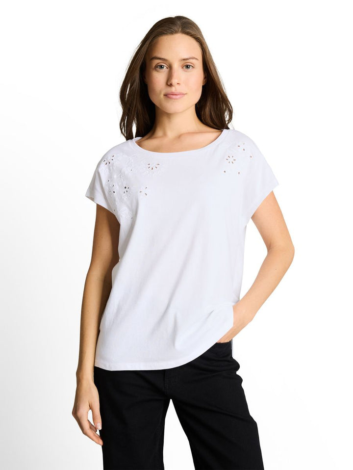 T-Shirt mit Lochstickereien