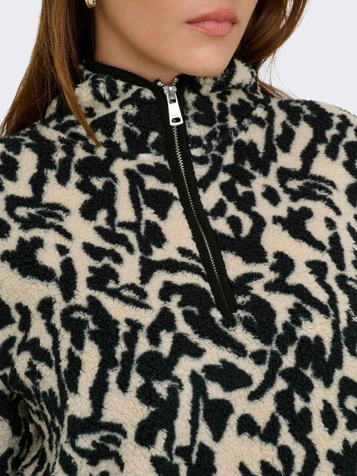 ONLNEW DALLAS L/S HIGHNECK ZIP SWT NOOS