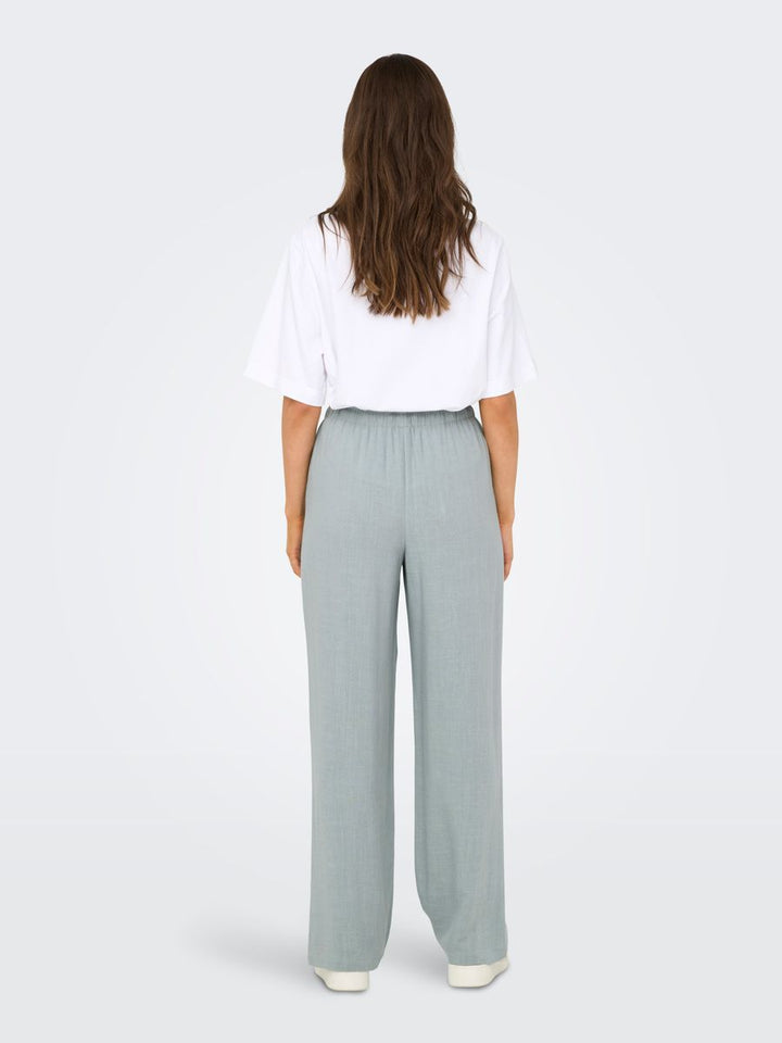 ONLSIESTA MW PULL-UP LINEN BL PNT NOOS