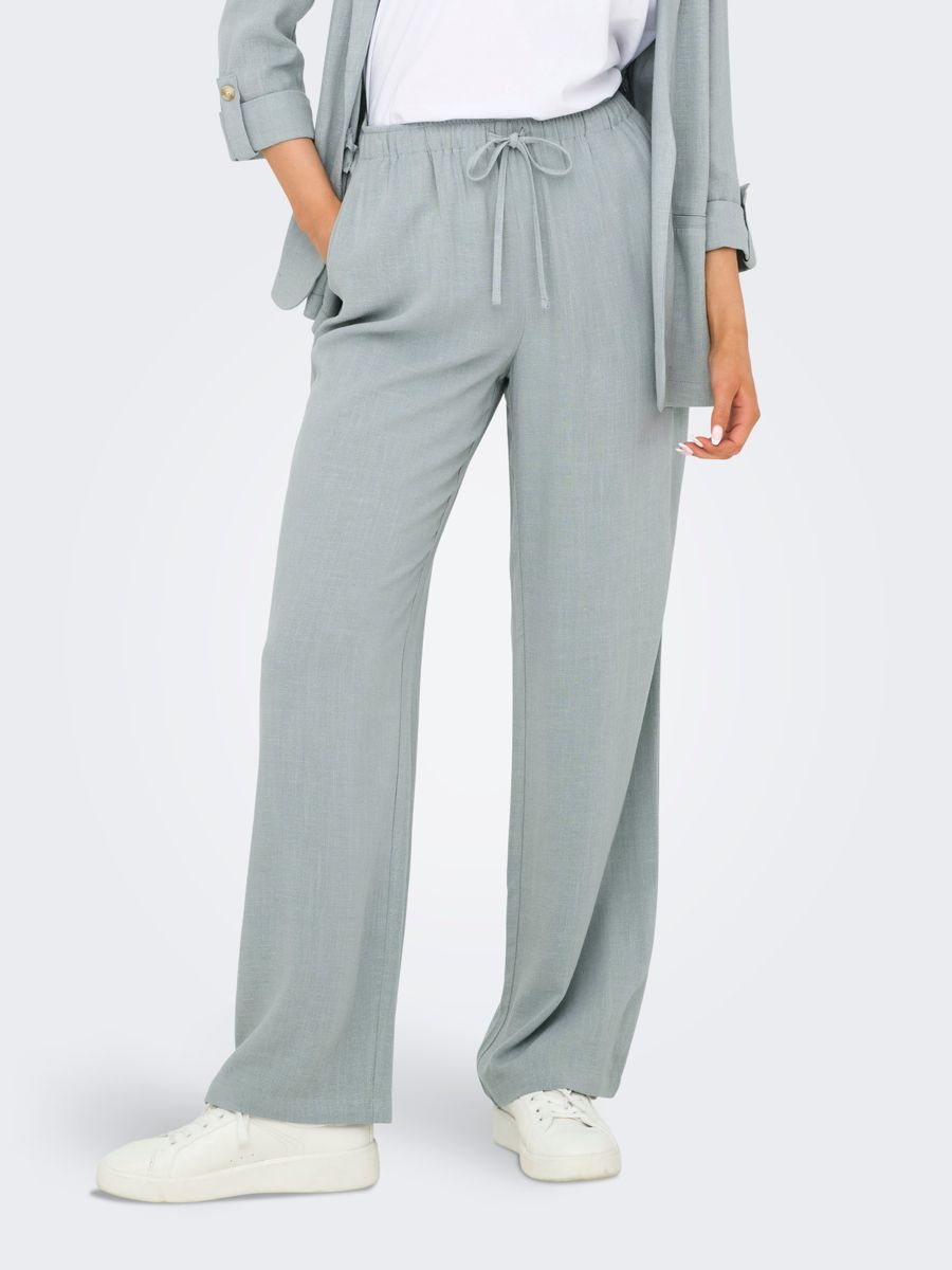 ONLSIESTA MW PULL-UP LINEN BL PNT NOOS
