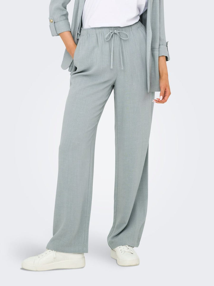ONLSIESTA MW PULL-UP LINEN BL PNT NOOS