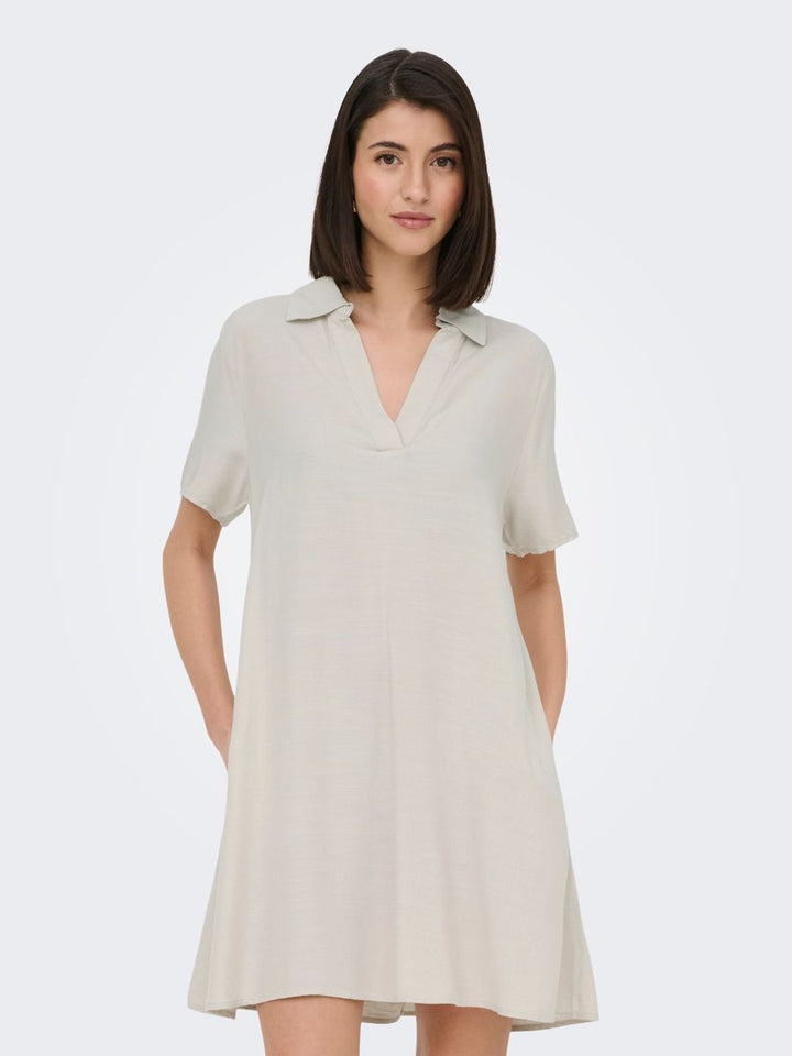 JDYCAYA LINEN S/S DRESS WVN NOOS