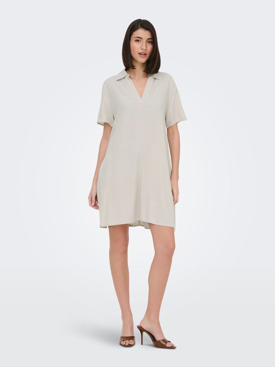 JDYCAYA LINEN S/S DRESS WVN NOOS