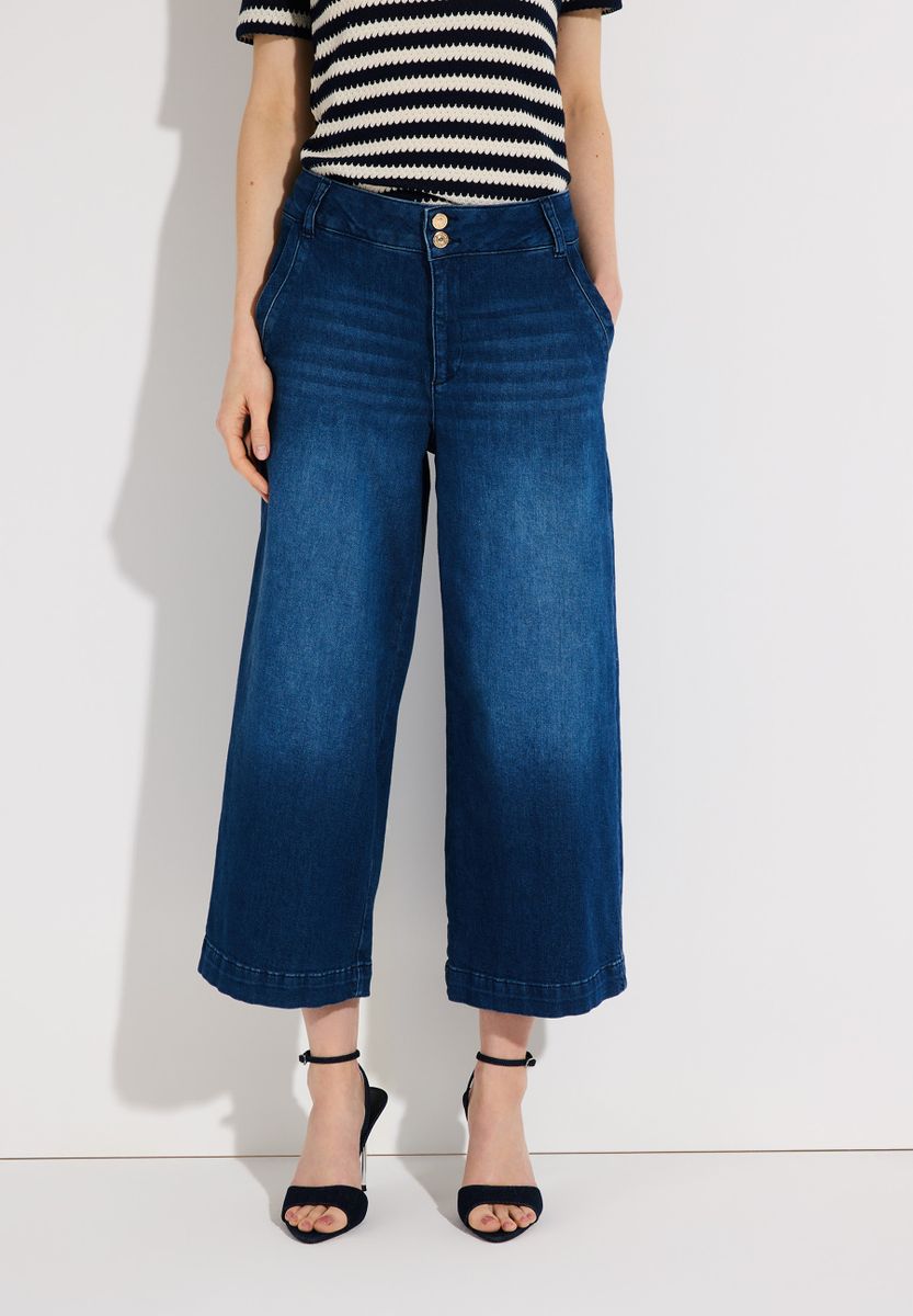High Waist Jeans Culotte