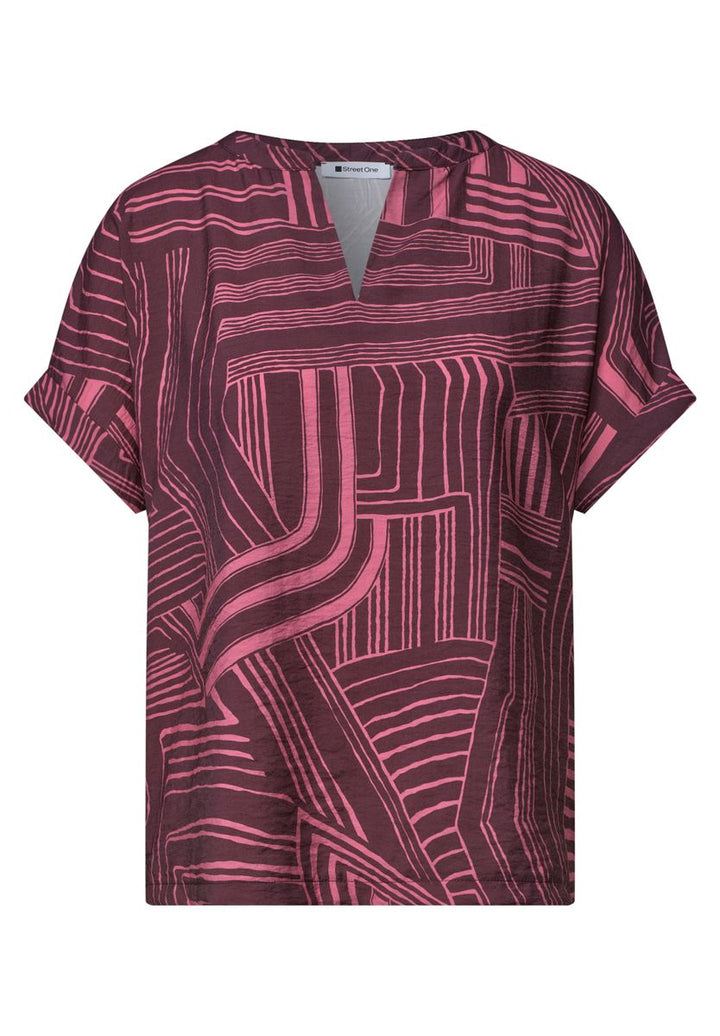 Dropped Shoulder Shirt mit Split Neck