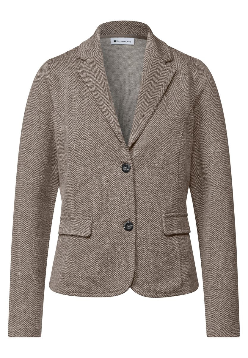 Basic Blazer mit Reverskragen und Dessin