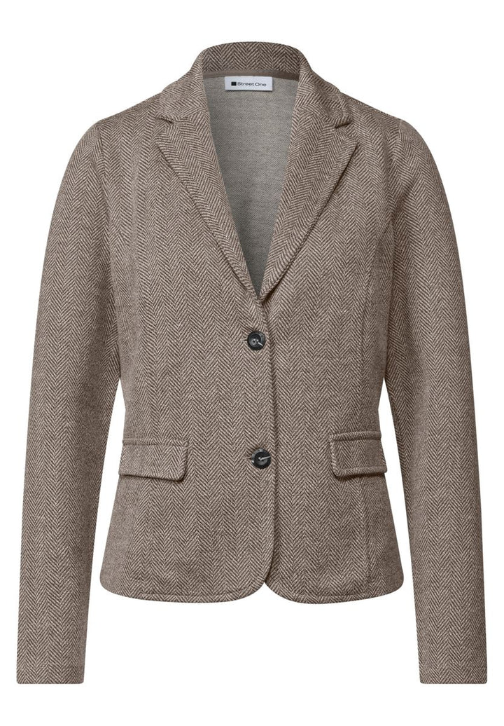 Basic Blazer mit Reverskragen und Dessin