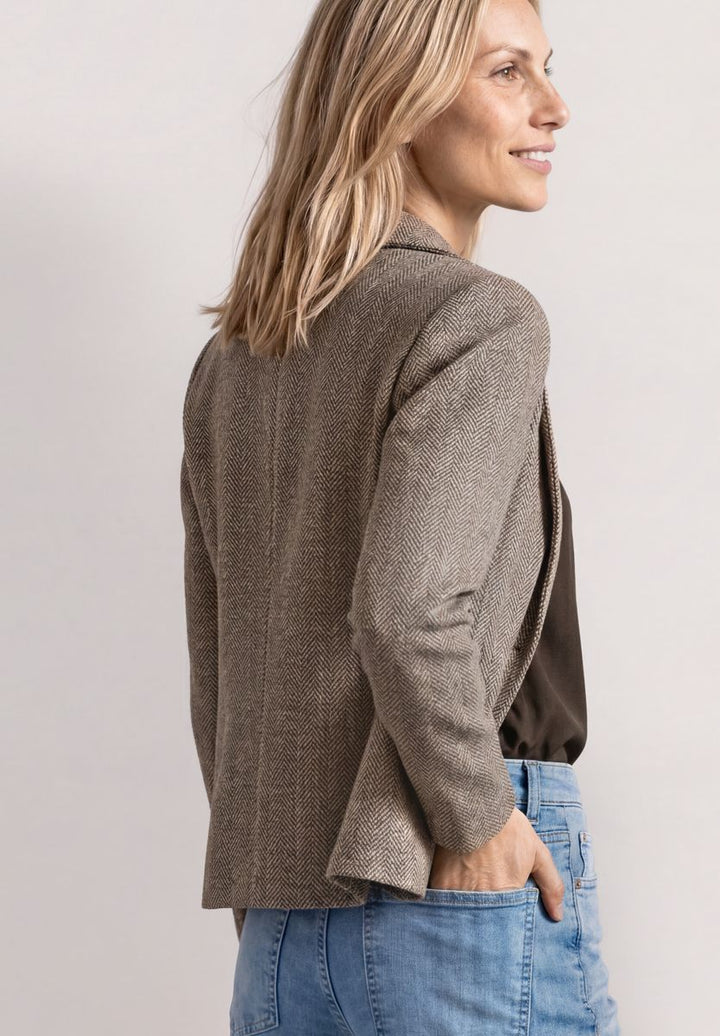 Basic Blazer mit Reverskragen und Dessin