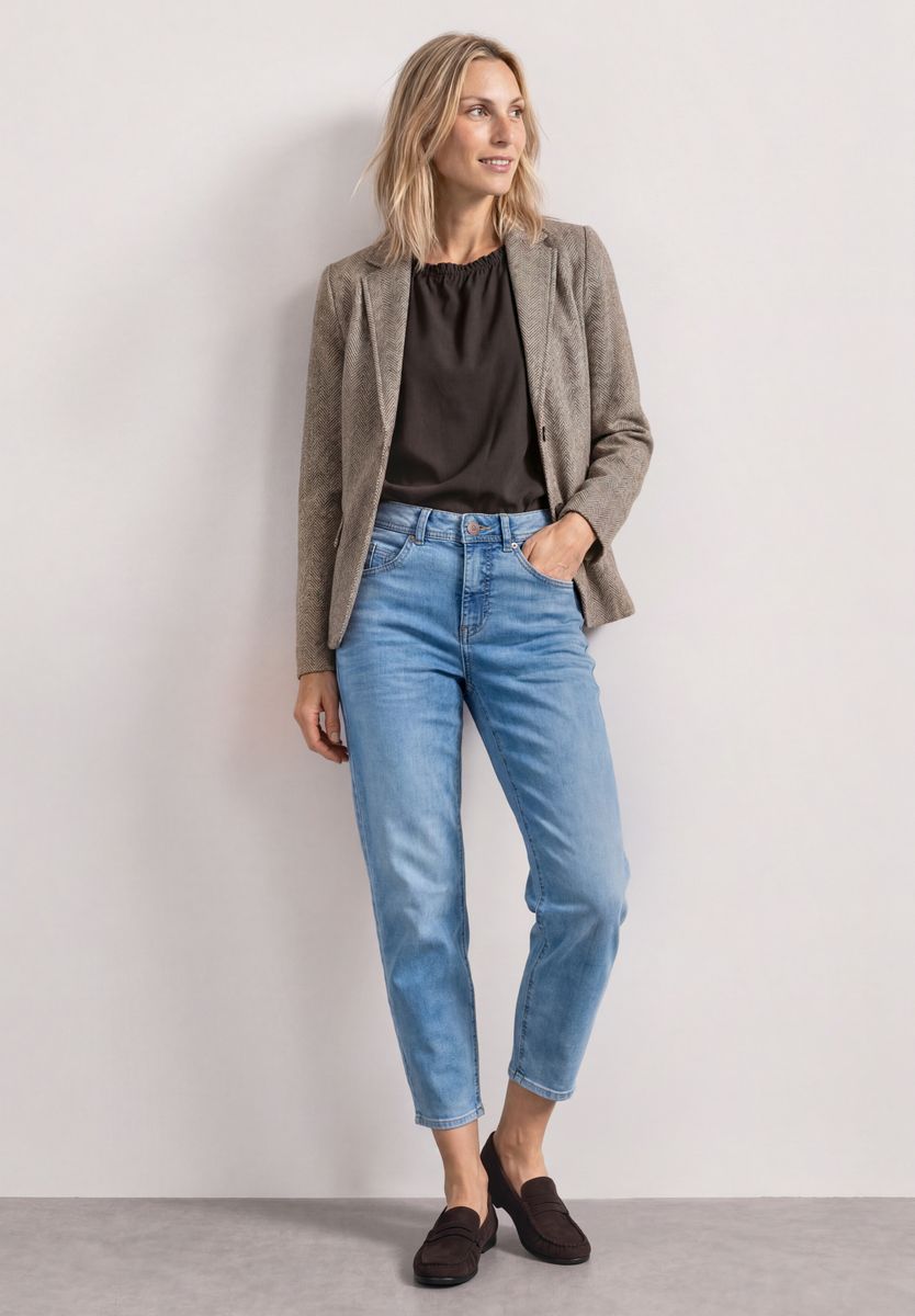 Basic Blazer mit Reverskragen und Dessin