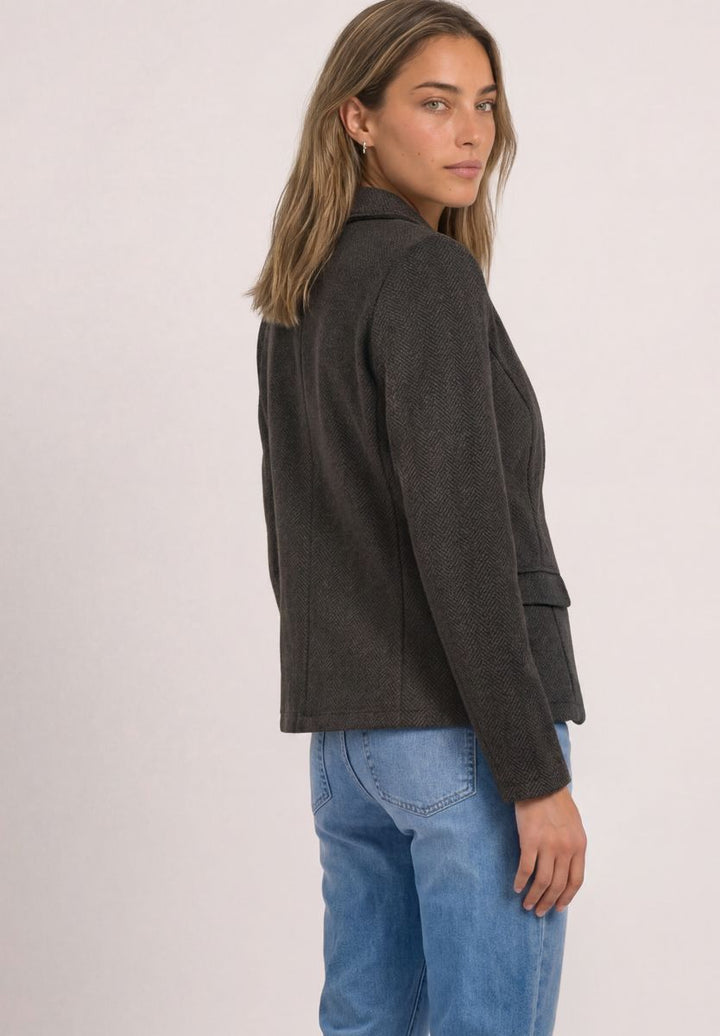 Basic Blazer mit Reverskragen und Dessin