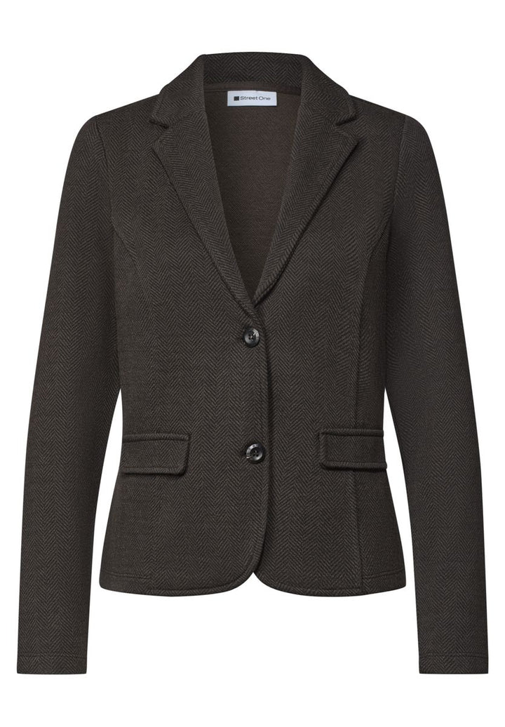 Basic Blazer mit Reverskragen und Dessin