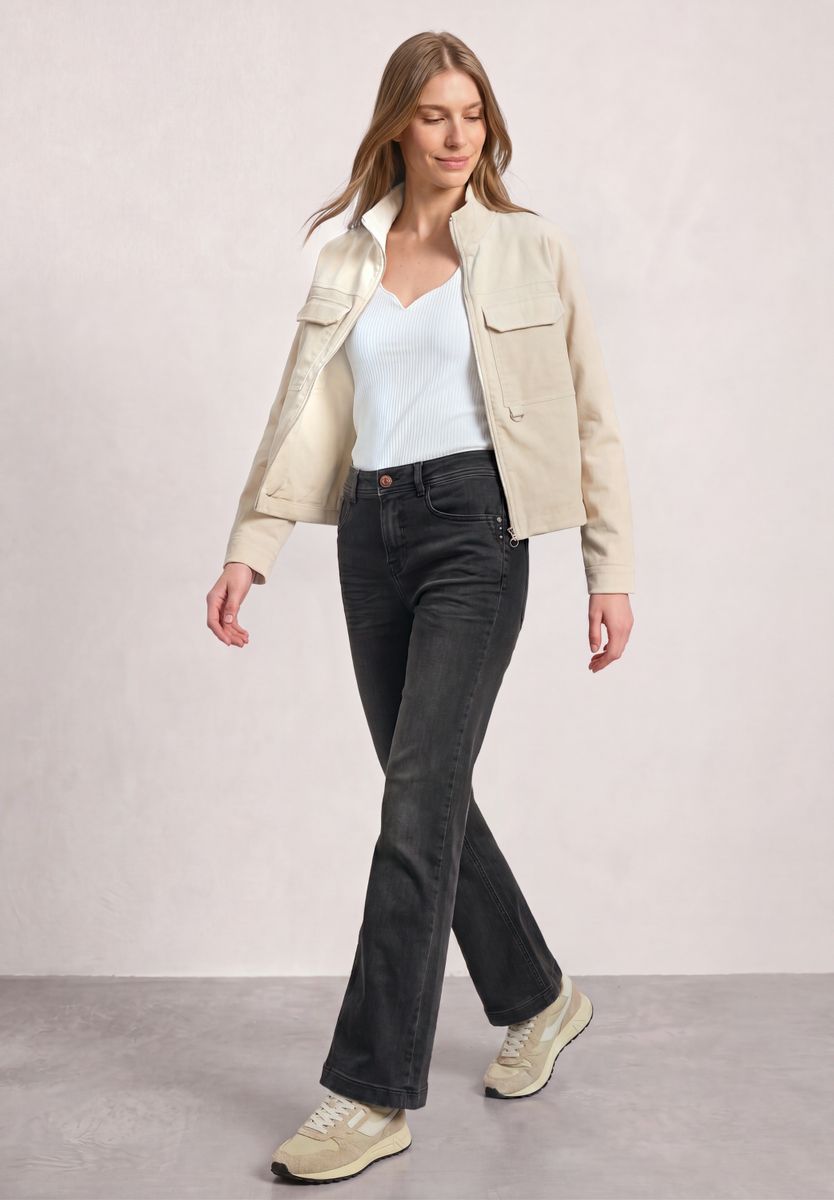 High Waist Bootcut Jeans im Slim Fit
