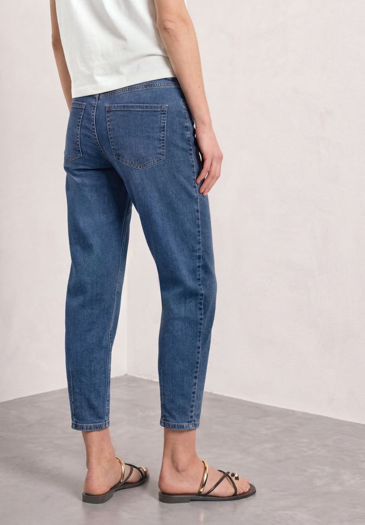 High Waist Barrel Leg Jeans im Loose Fit