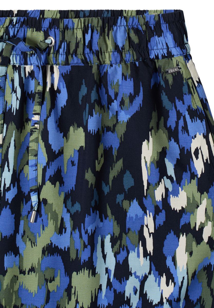 Maxirock mit Volants und Print