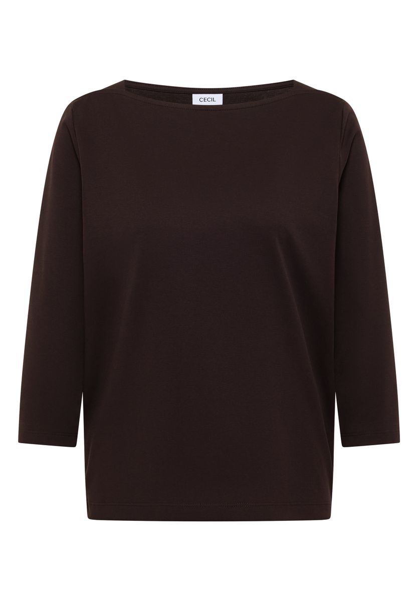 Basic Shirt mit U-Boot-Ausschnitt