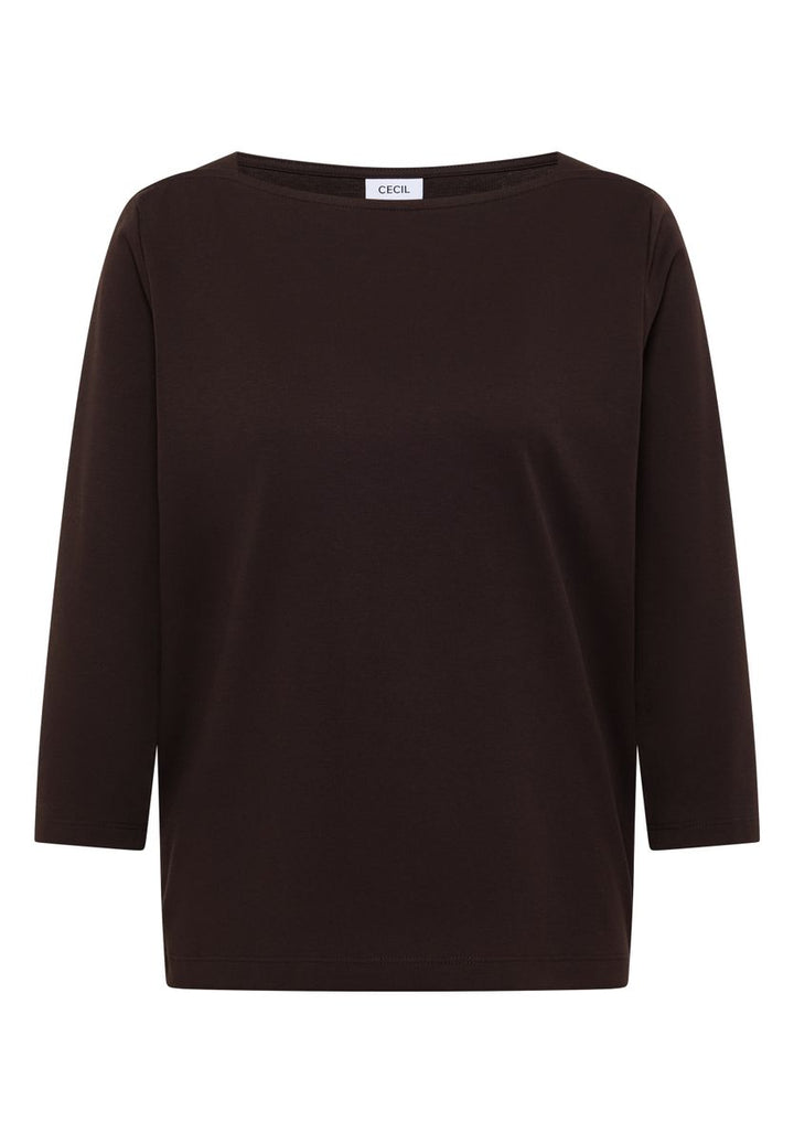 Basic Shirt mit U-Boot-Ausschnitt