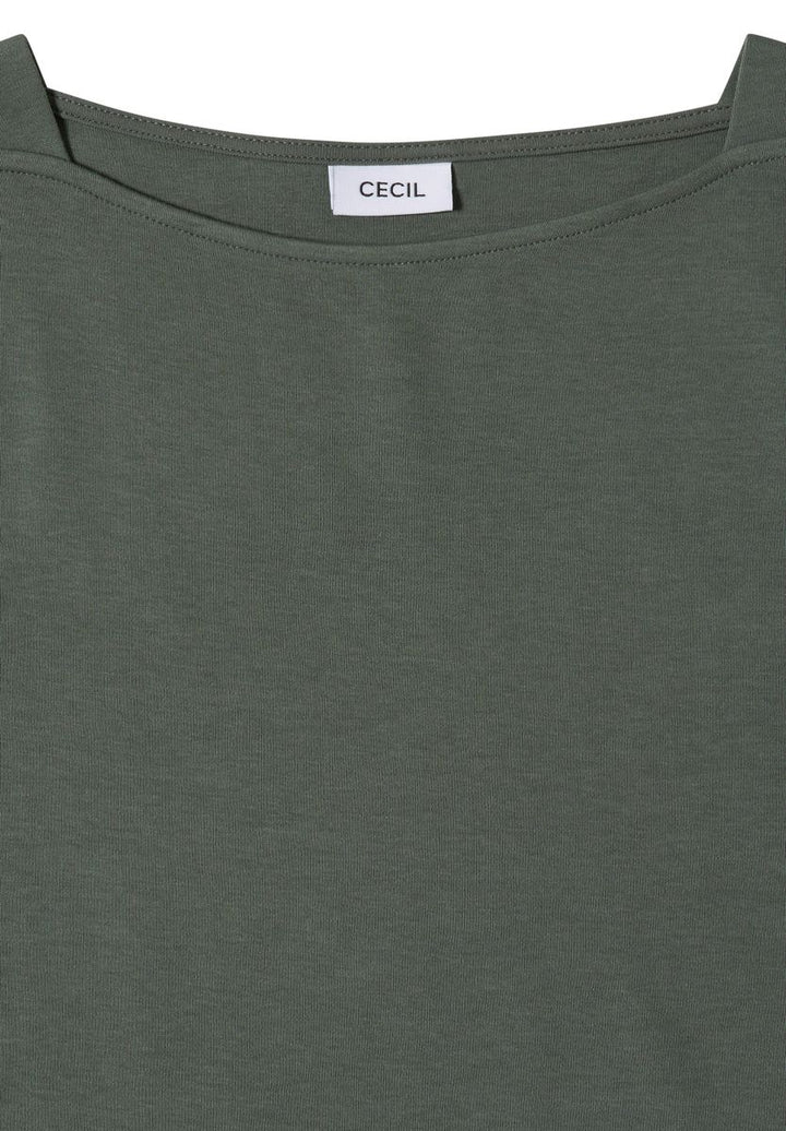 Basic Shirt mit U-Boot-Ausschnitt