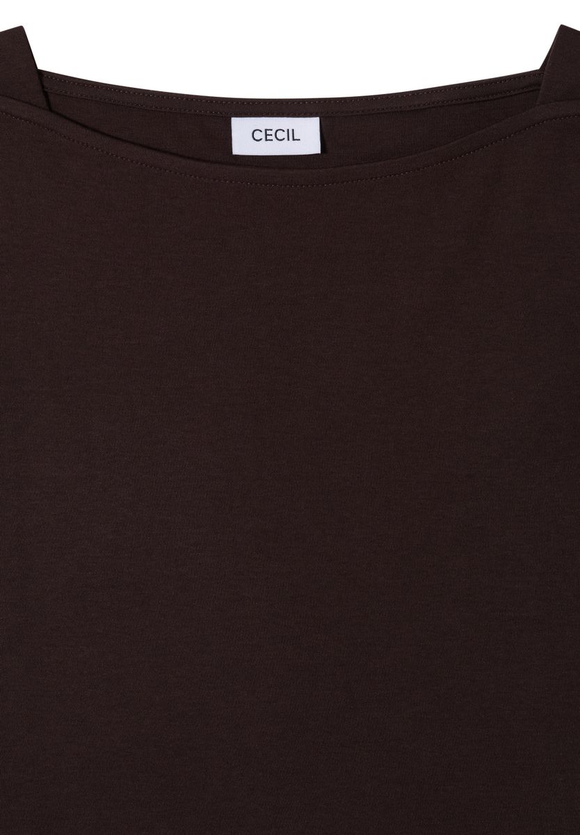 Basic Shirt mit U-Boot-Ausschnitt