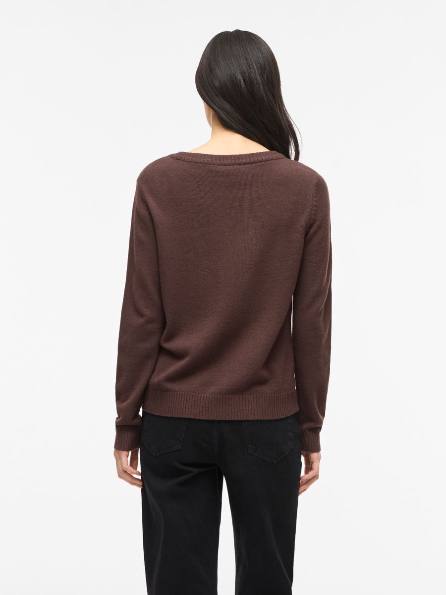VIRIL O-NECK L/S  KNIT TOP - NOOS