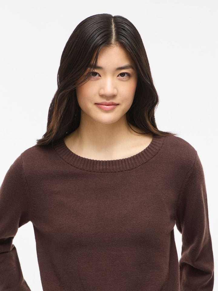 VIRIL O-NECK L/S  KNIT TOP - NOOS