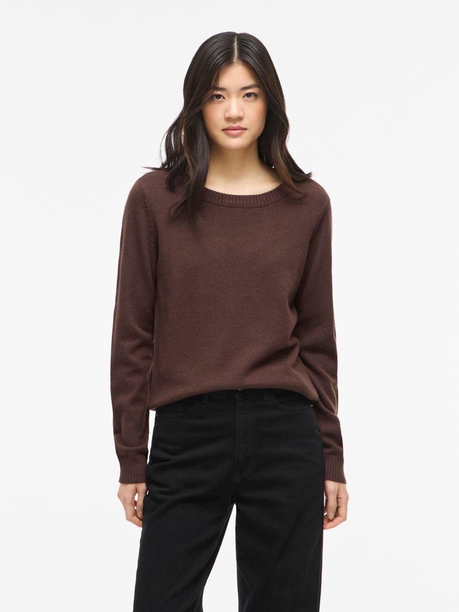 VIRIL O-NECK L/S  KNIT TOP - NOOS