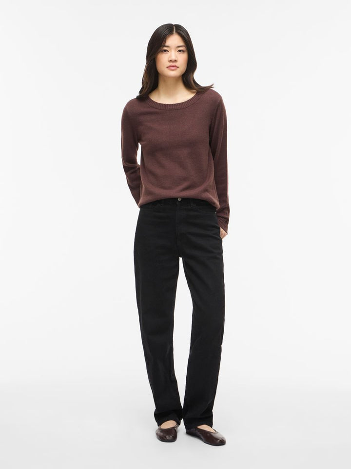 VIRIL O-NECK L/S  KNIT TOP - NOOS