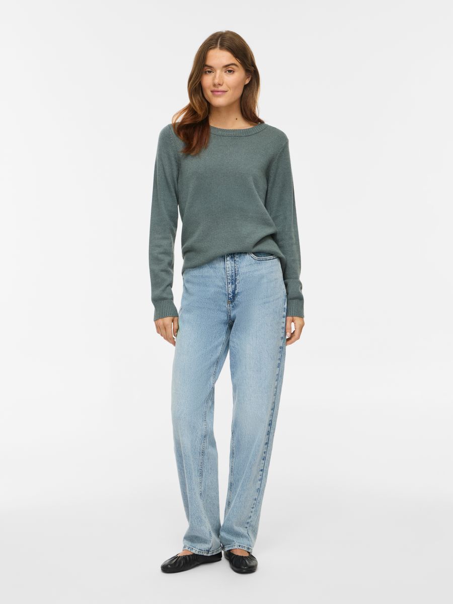 VIRIL O-NECK L/S  KNIT TOP - NOOS