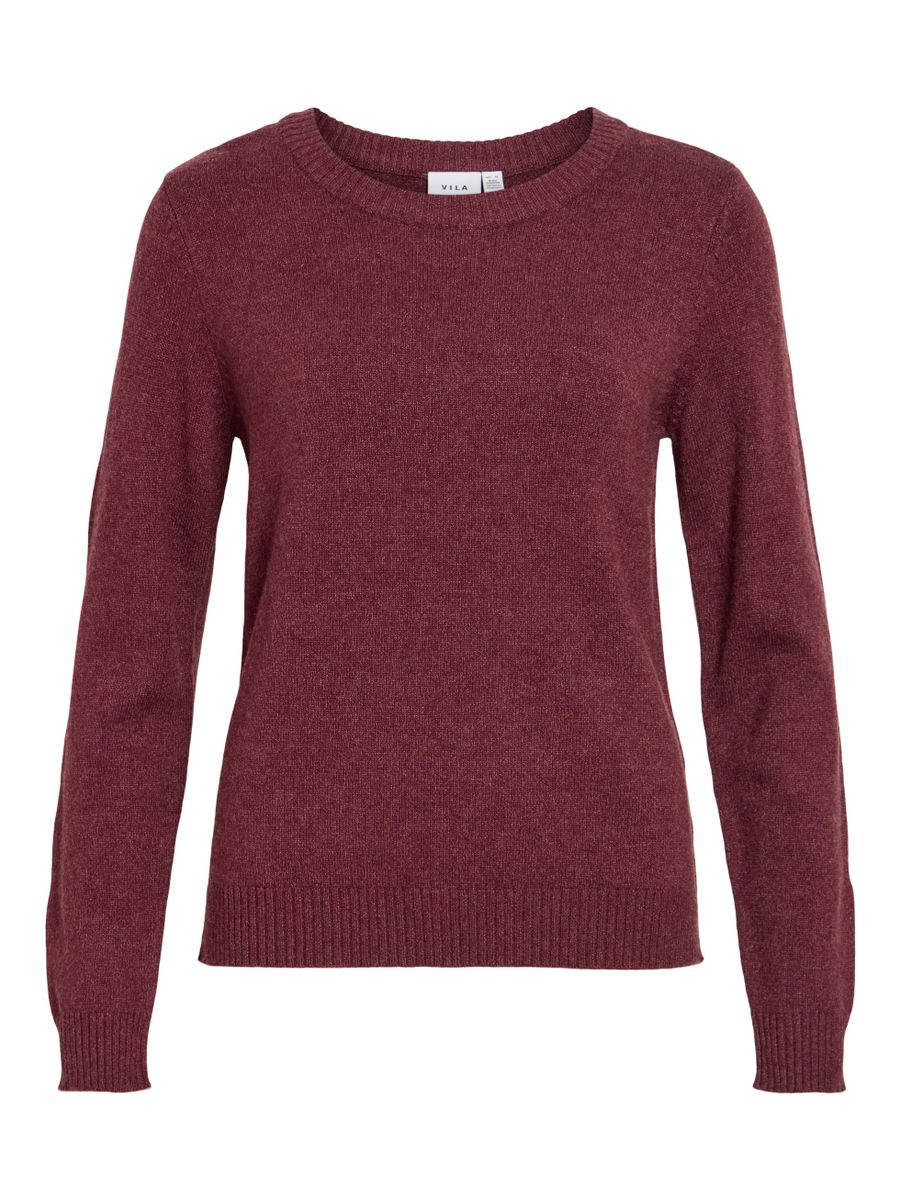 VIRIL O-NECK L/S  KNIT TOP - NOOS