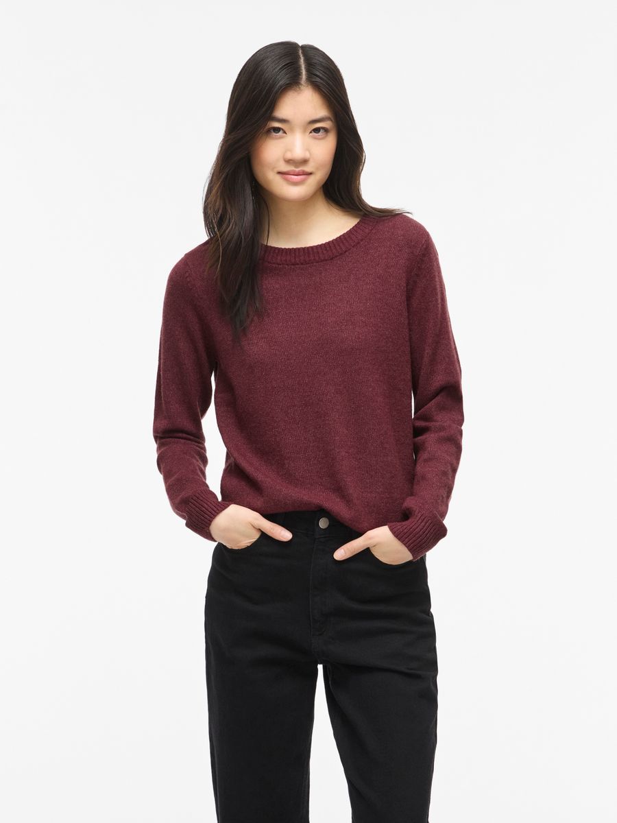 VIRIL O-NECK L/S  KNIT TOP - NOOS