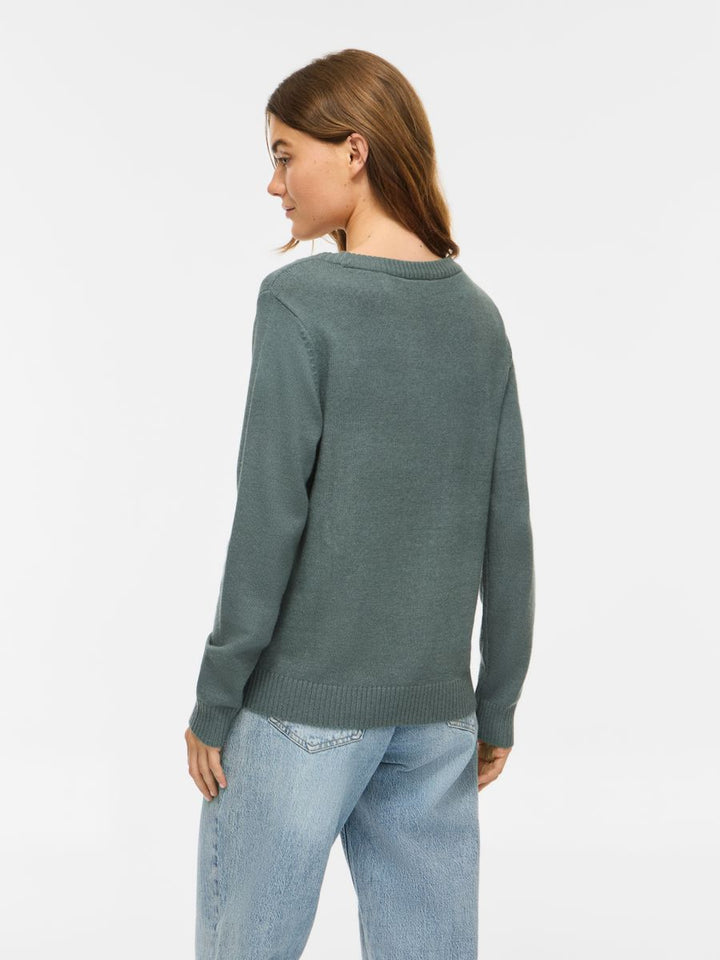 VIRIL O-NECK L/S  KNIT TOP - NOOS