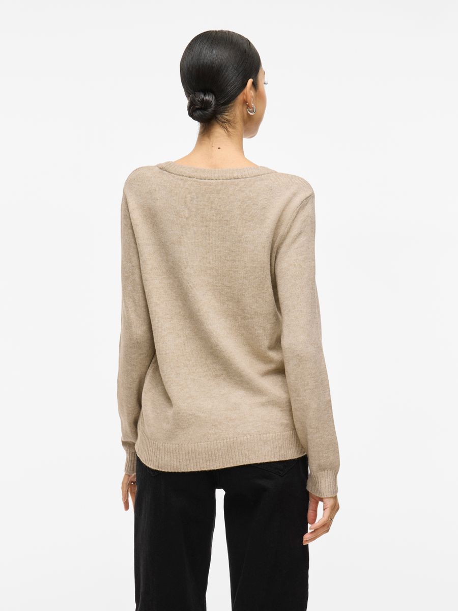 VIRIL O-NECK L/S  KNIT TOP - NOOS