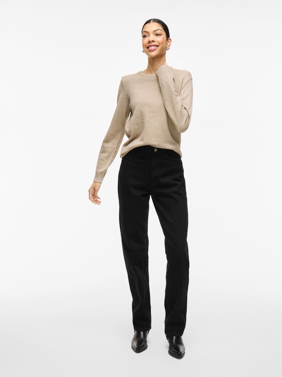 VIRIL O-NECK L/S  KNIT TOP - NOOS