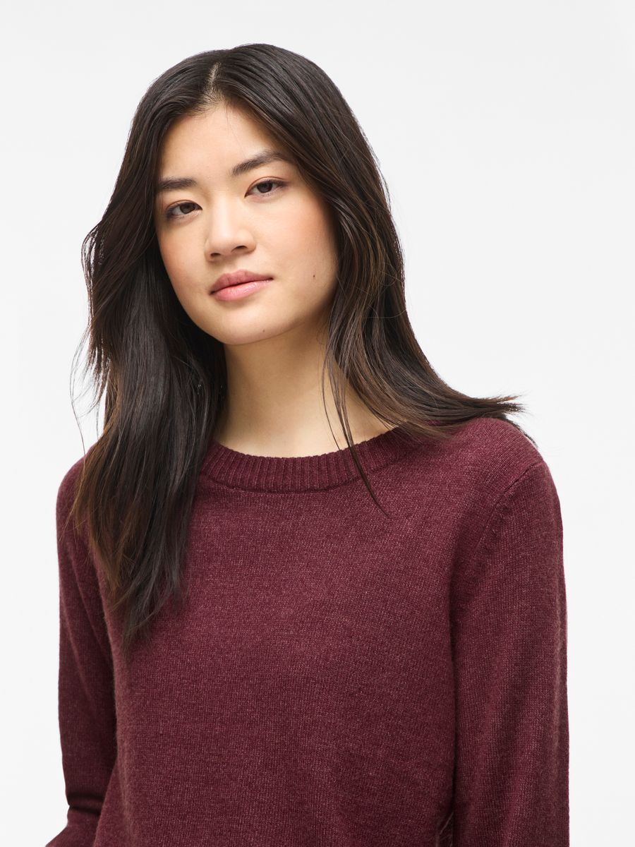 VIRIL O-NECK L/S  KNIT TOP - NOOS
