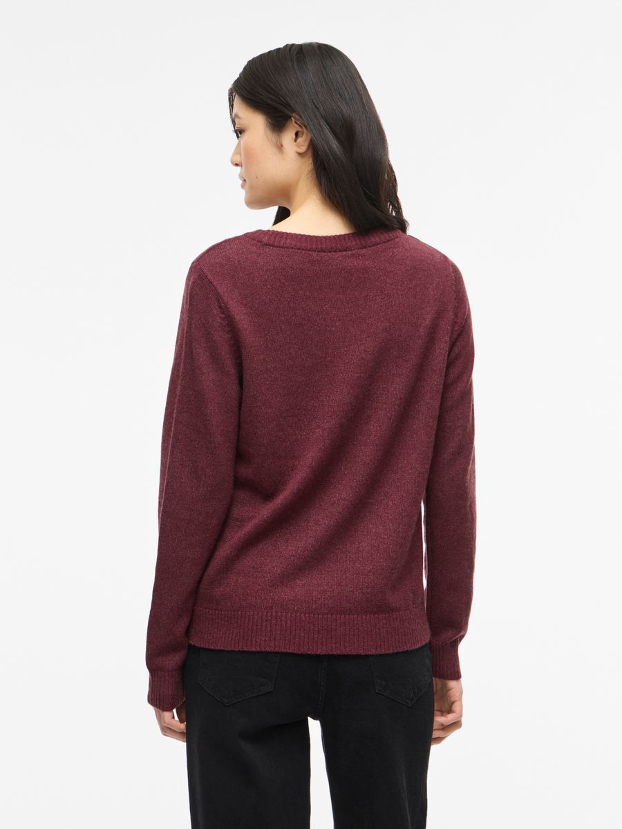 VIRIL O-NECK L/S  KNIT TOP - NOOS