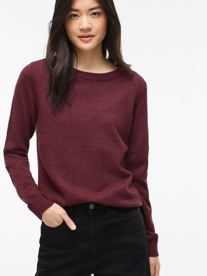 VIRIL O-NECK L/S  KNIT TOP - NOOS