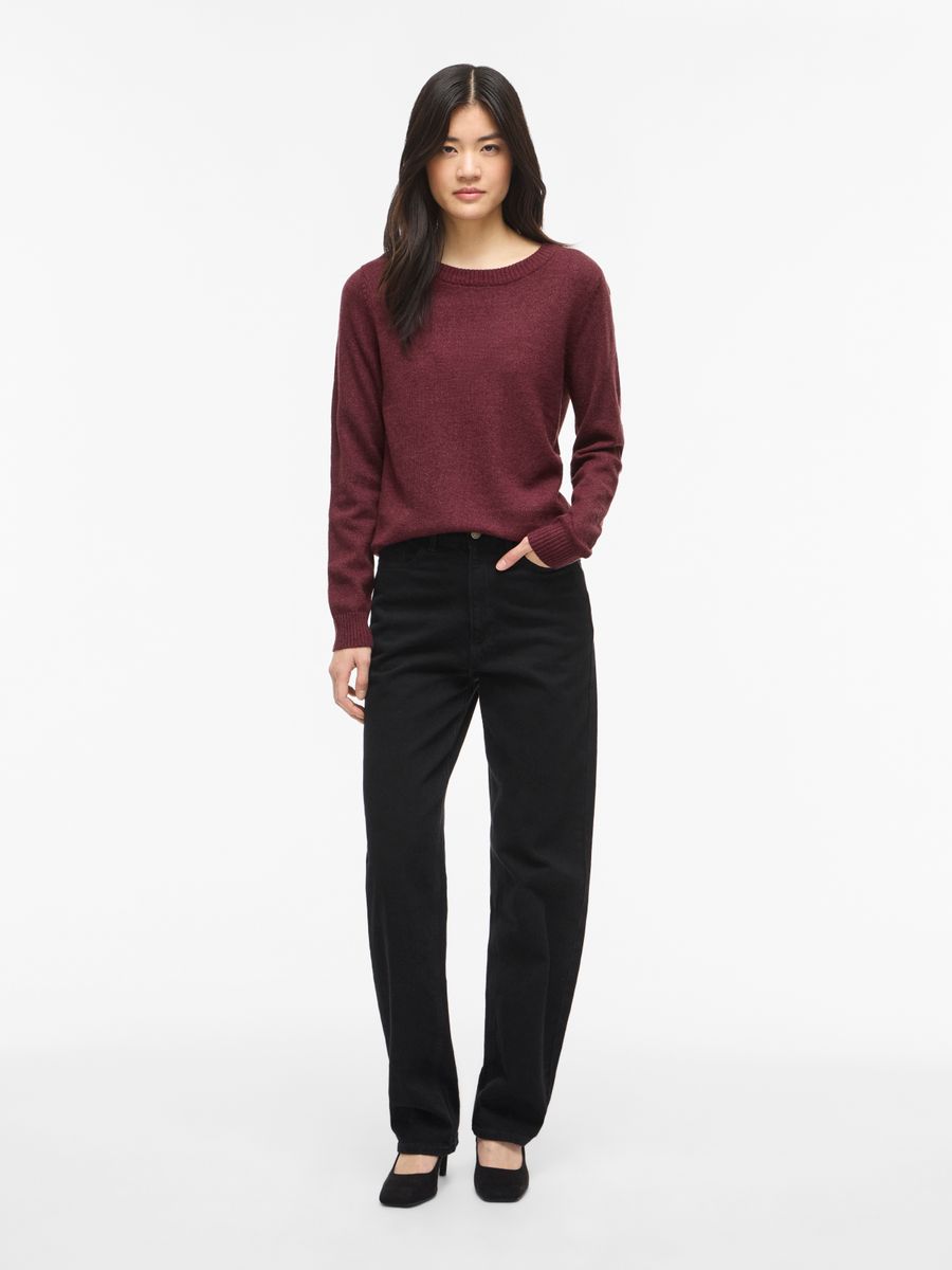 VIRIL O-NECK L/S  KNIT TOP - NOOS