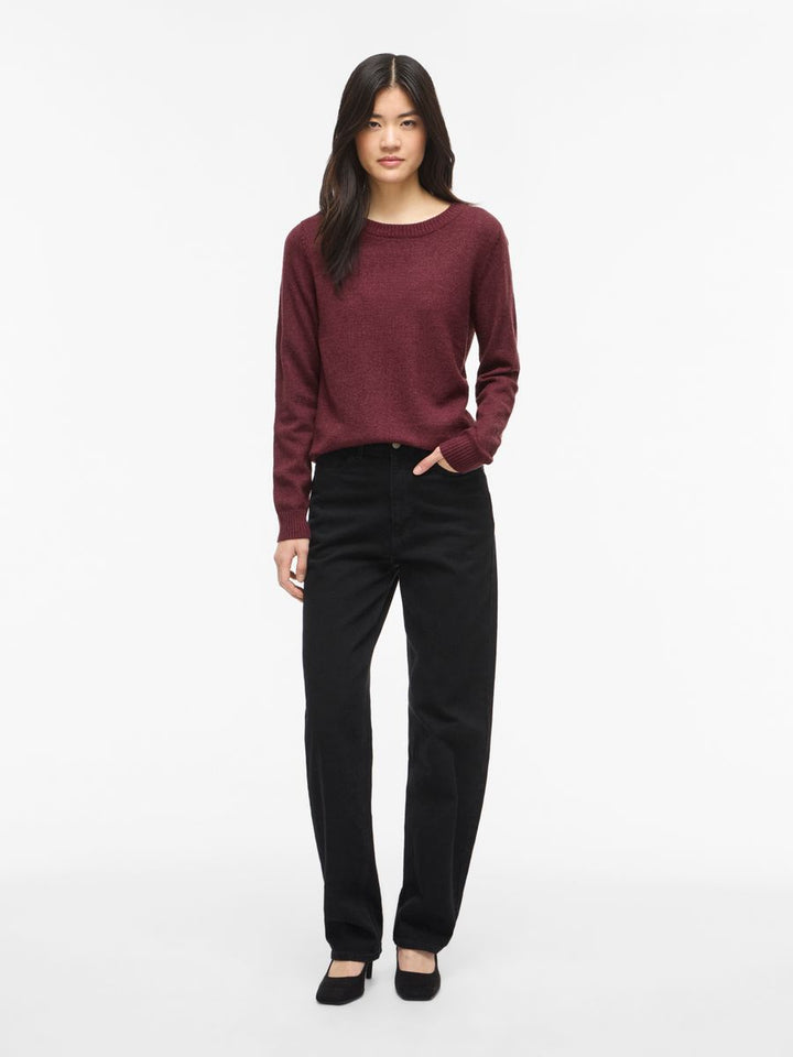 VIRIL O-NECK L/S  KNIT TOP - NOOS