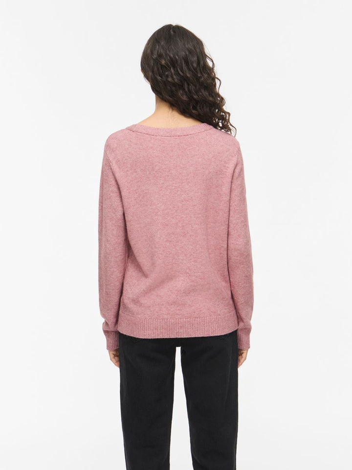 VIRIL O-NECK L/S  KNIT TOP - NOOS